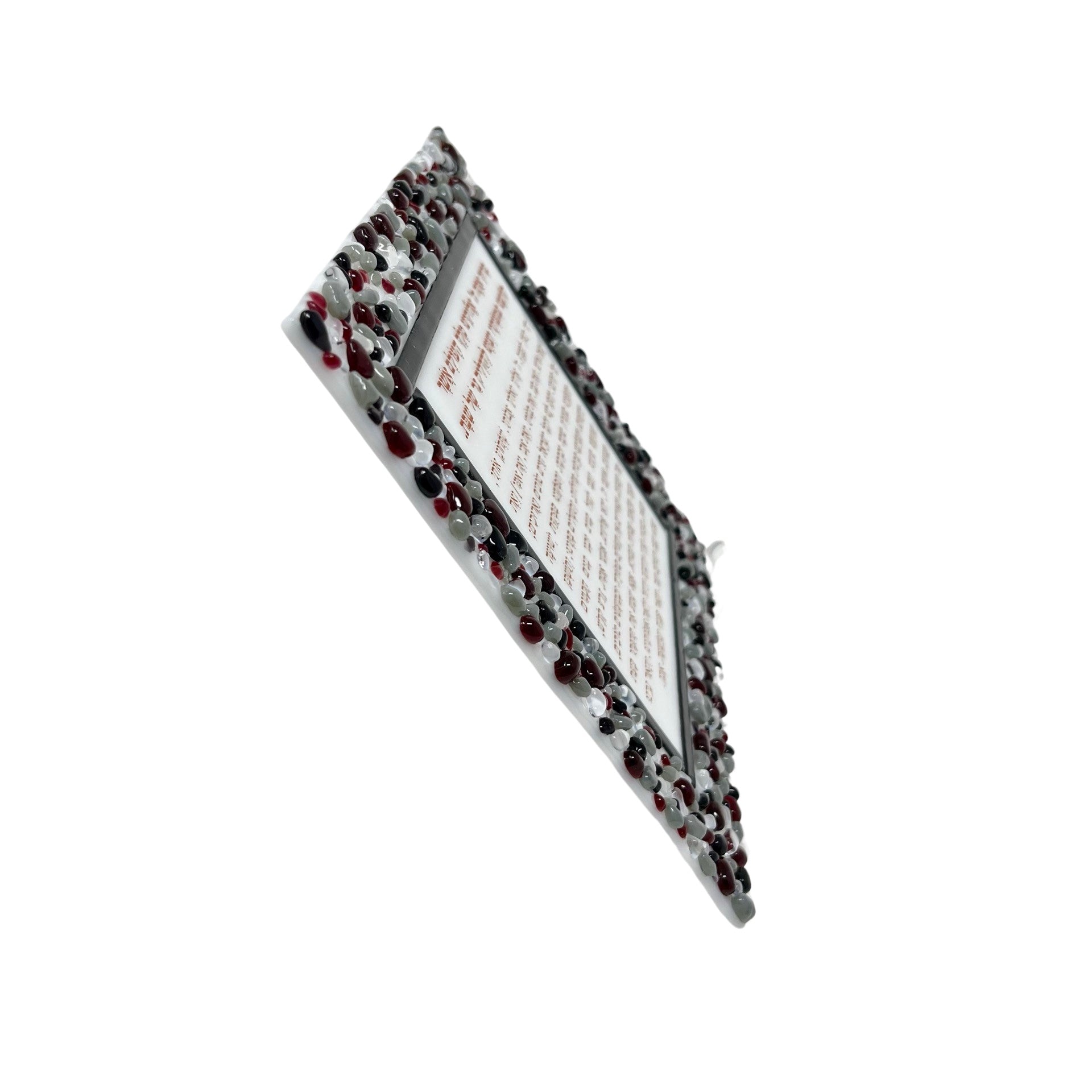 Cranberry Pink Blessing Plaque - Y.A. Fused Glass -