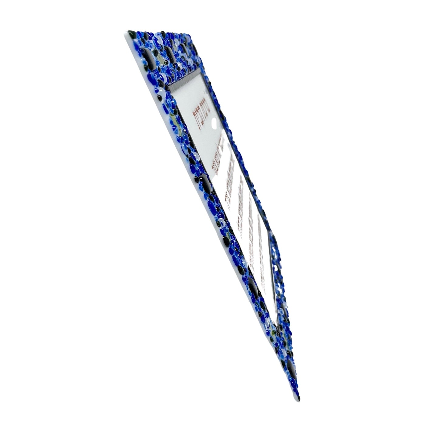 Blue and Green Sparkle Blessing Plaque - Y.A. Fused Glass -