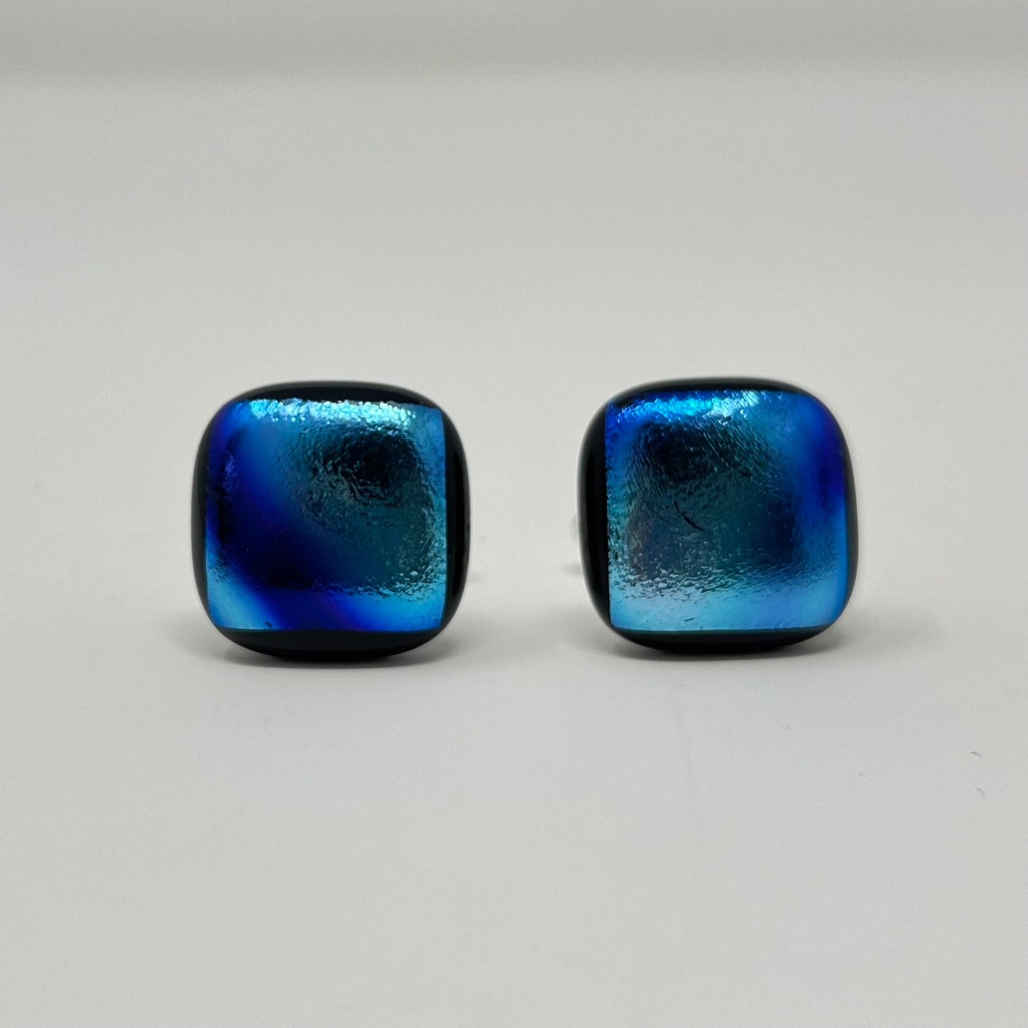Blue Cufflinks - Y.A. Fused Glass -
