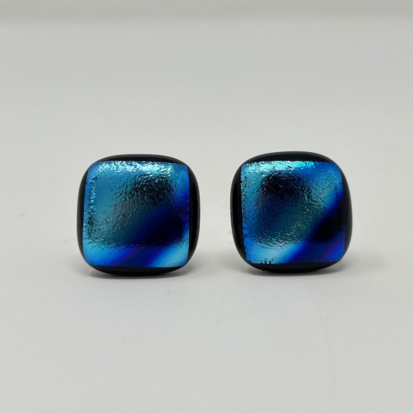Blue Cufflinks - Y.A. Fused Glass -
