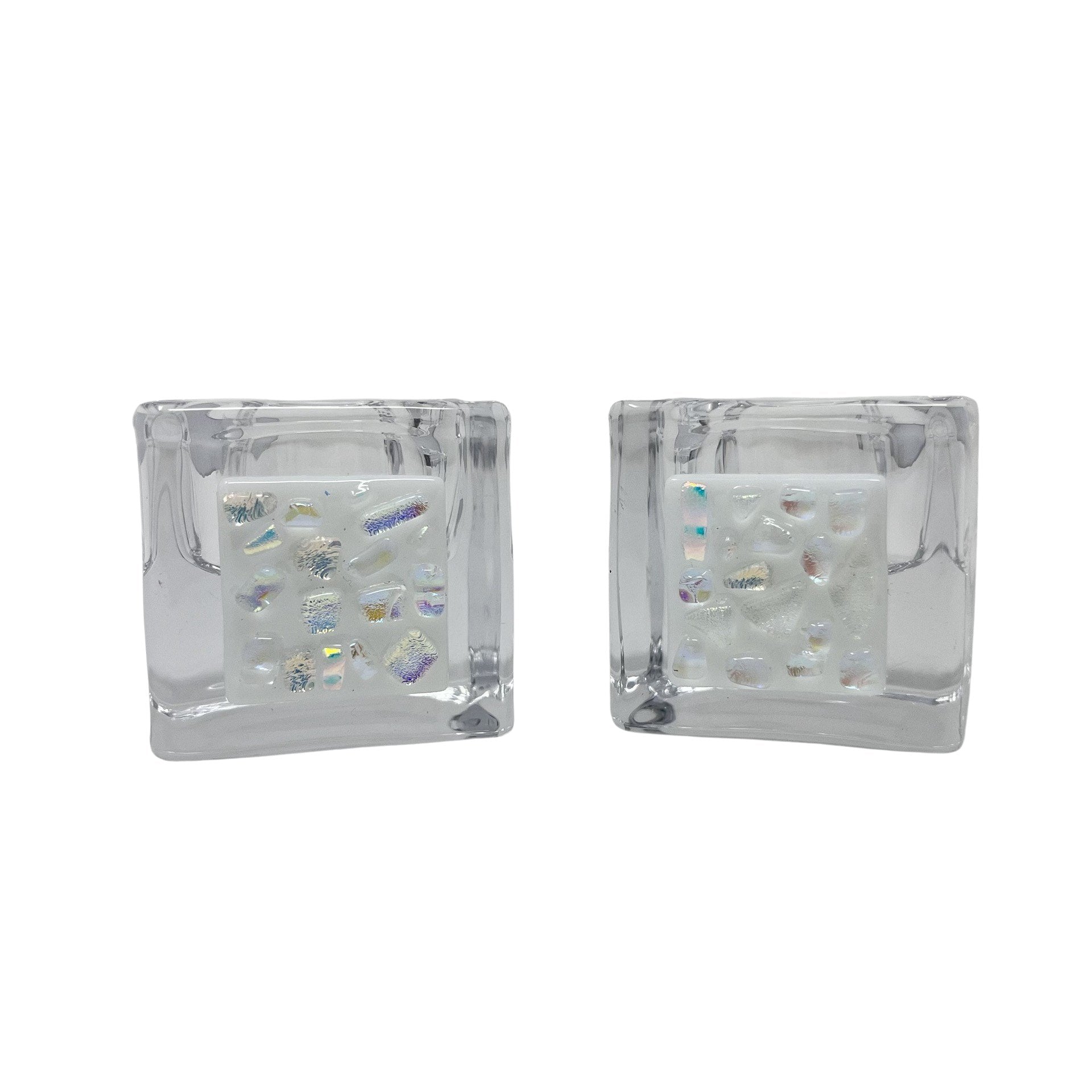 Dichroic Tea Light Holders - Y.A. Fused Glass -