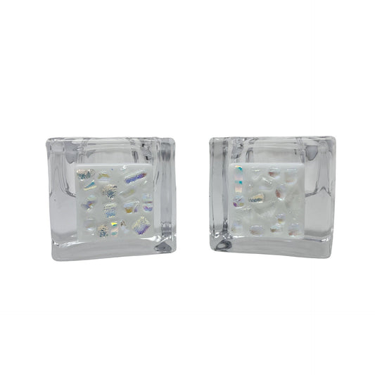 Dichroic Tea Light Holders - Y.A. Fused Glass -