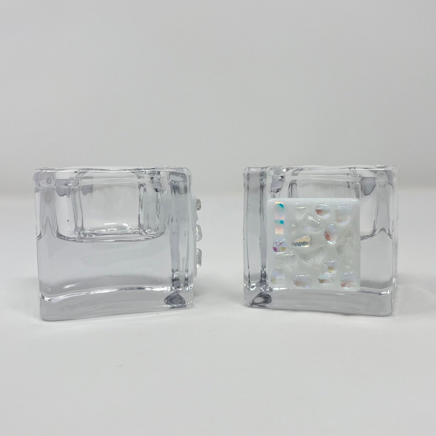 Dichroic Tea Light Holders - Y.A. Fused Glass -