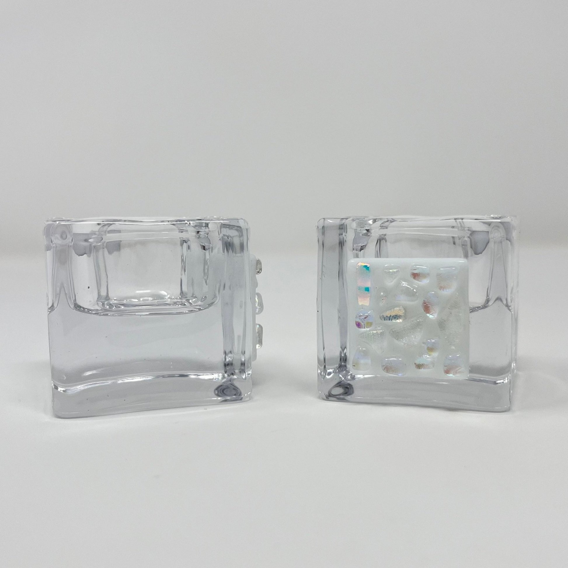 Dichroic Tea Light Holders - Y.A. Fused Glass -