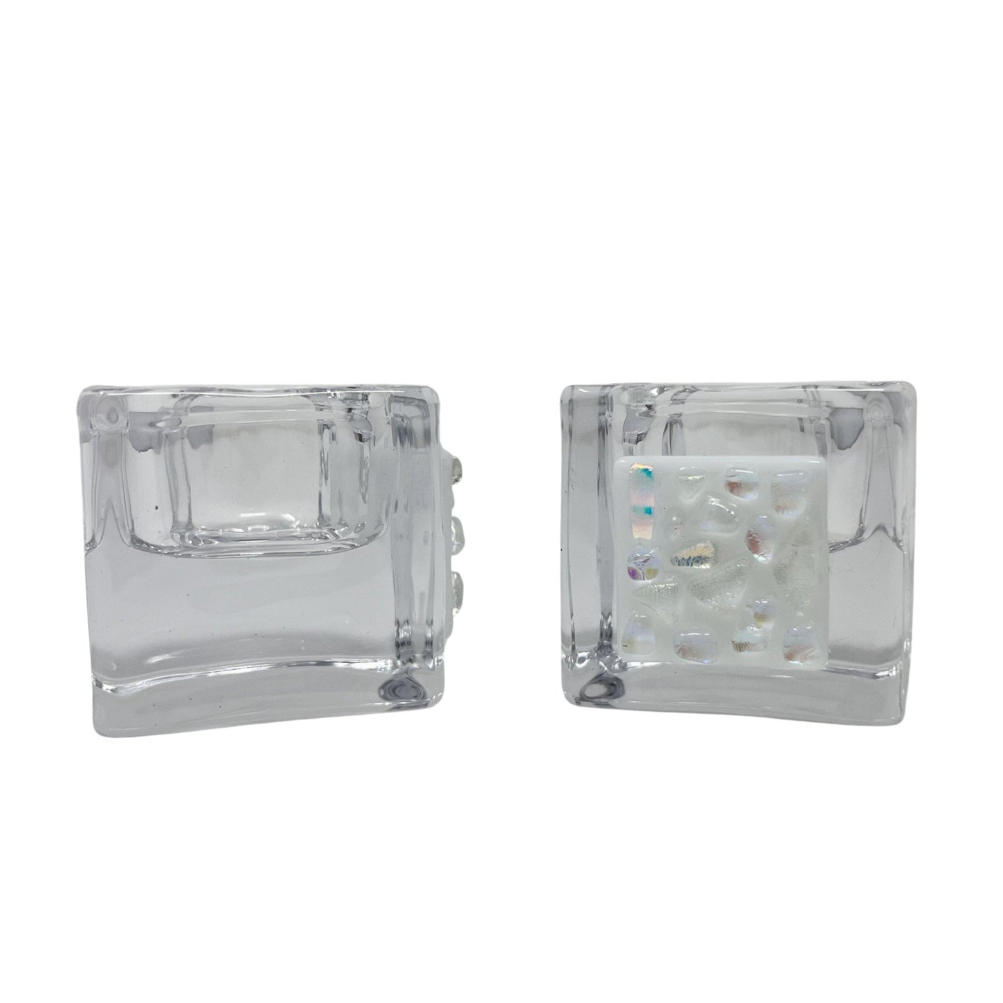 Dichroic Tea Light Holders - Y.A. Fused Glass -