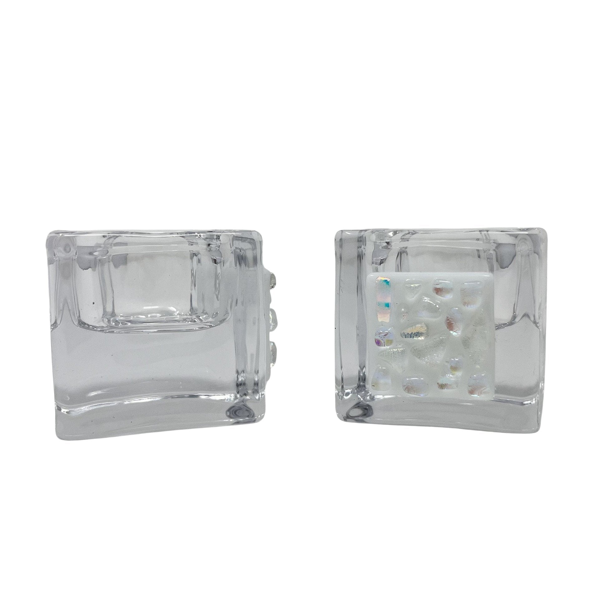 Dichroic Tea Light Holders - Y.A. Fused Glass -