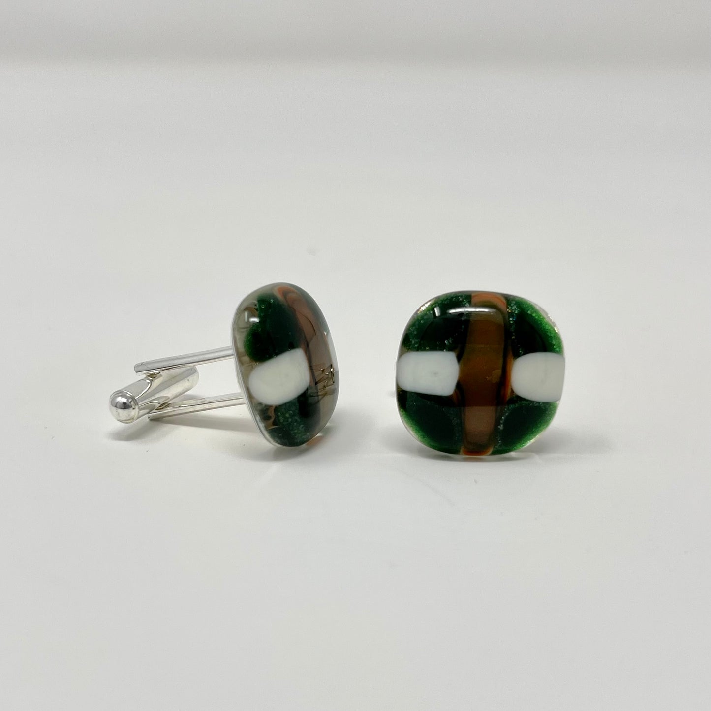 Green, French Vanilla, Orange Cufflinks