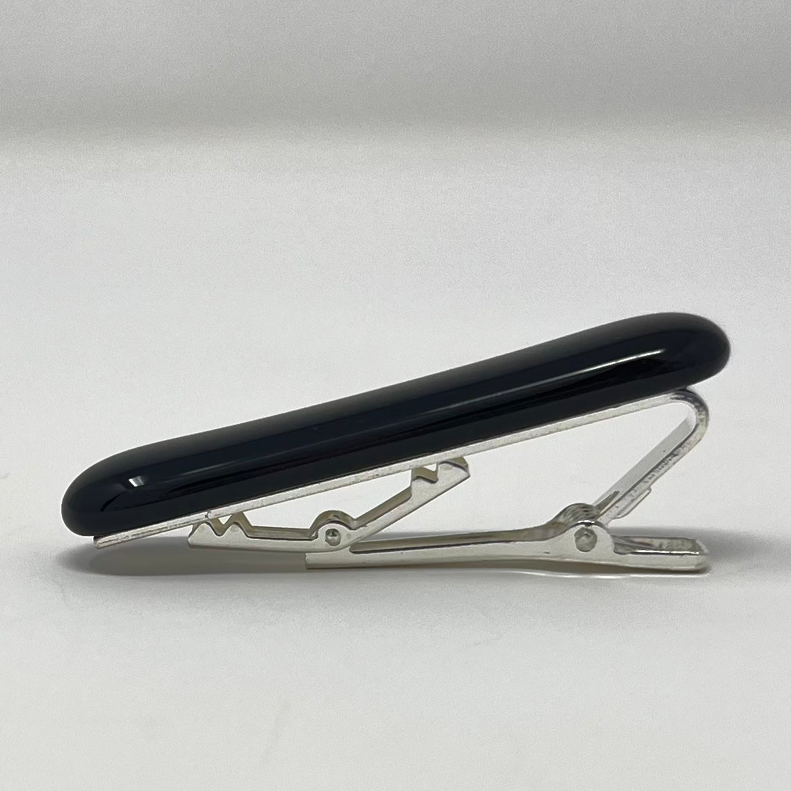Solid Black Tie Clip