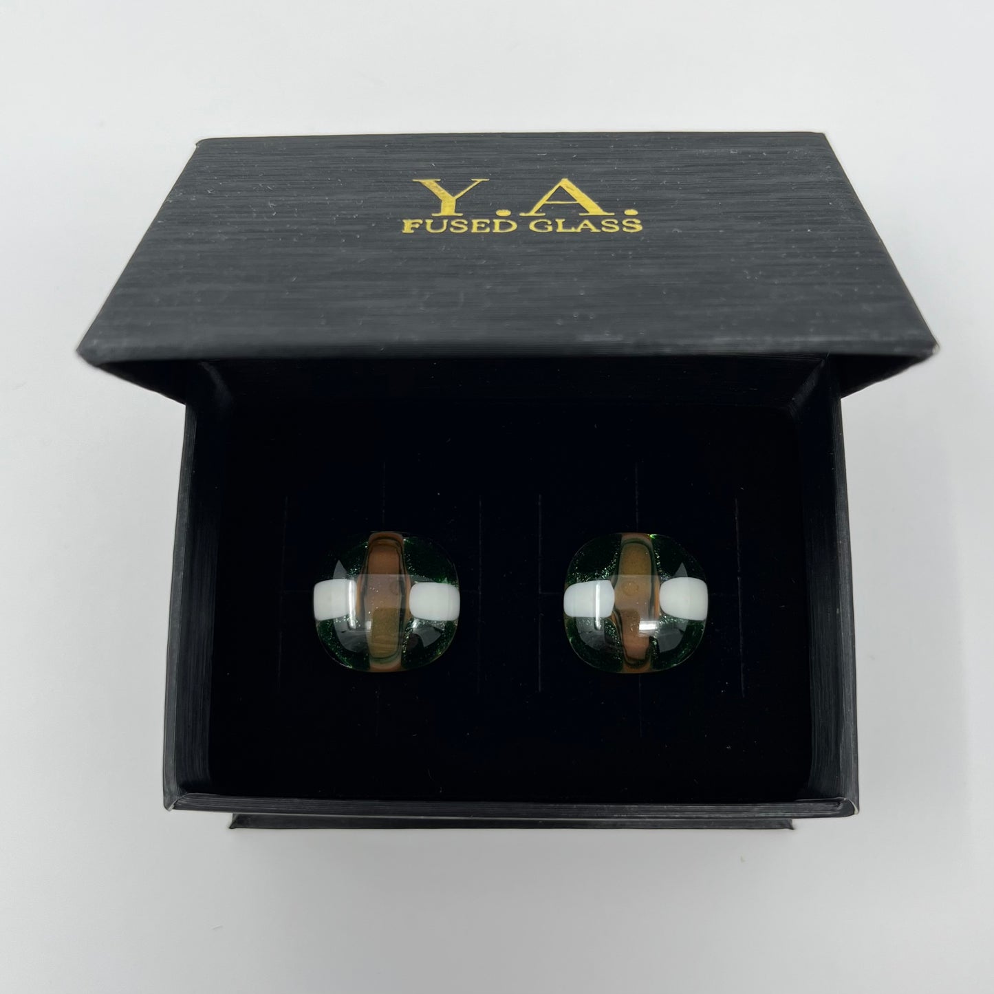 Green, French Vanilla, Orange Cufflinks