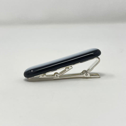 White Stripe Tie Clip