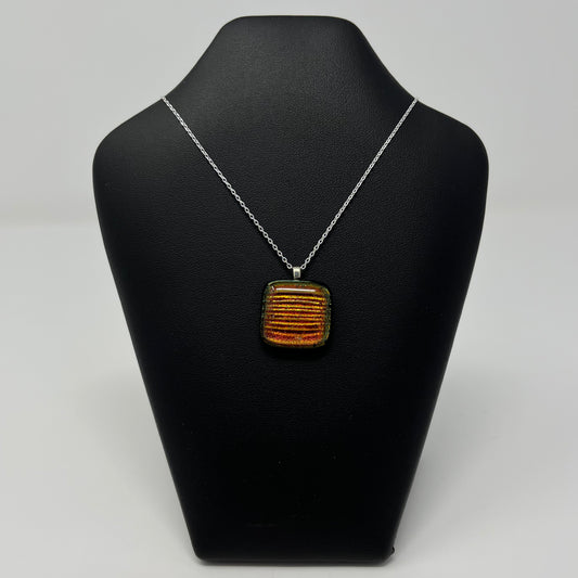 Red and Gold Striped necklace