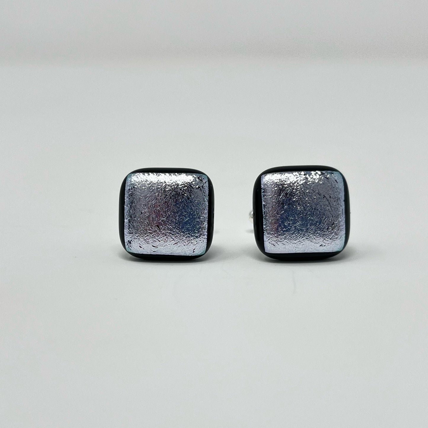 Silver Cufflinks - Y.A. Fused Glass -
