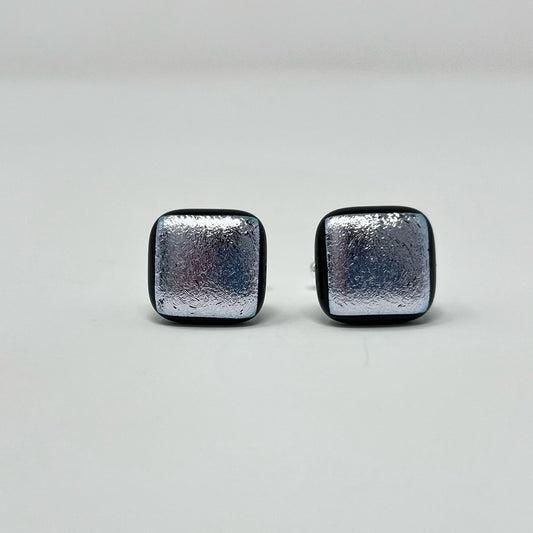 Silver Cufflinks - Y.A. Fused Glass -
