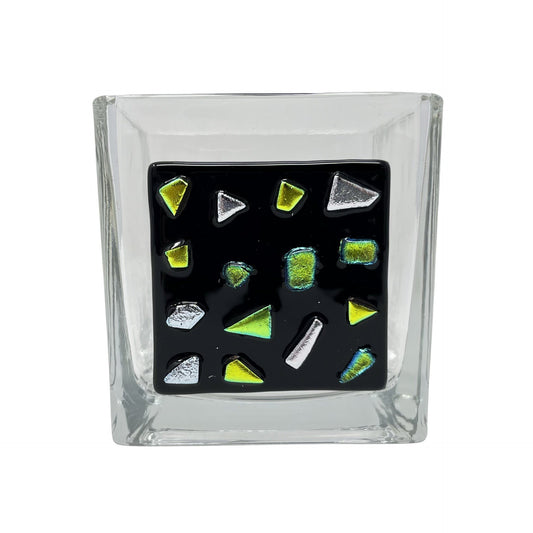 Yahrzeit Candle Gold and Silver - Y.A. Fused Glass -