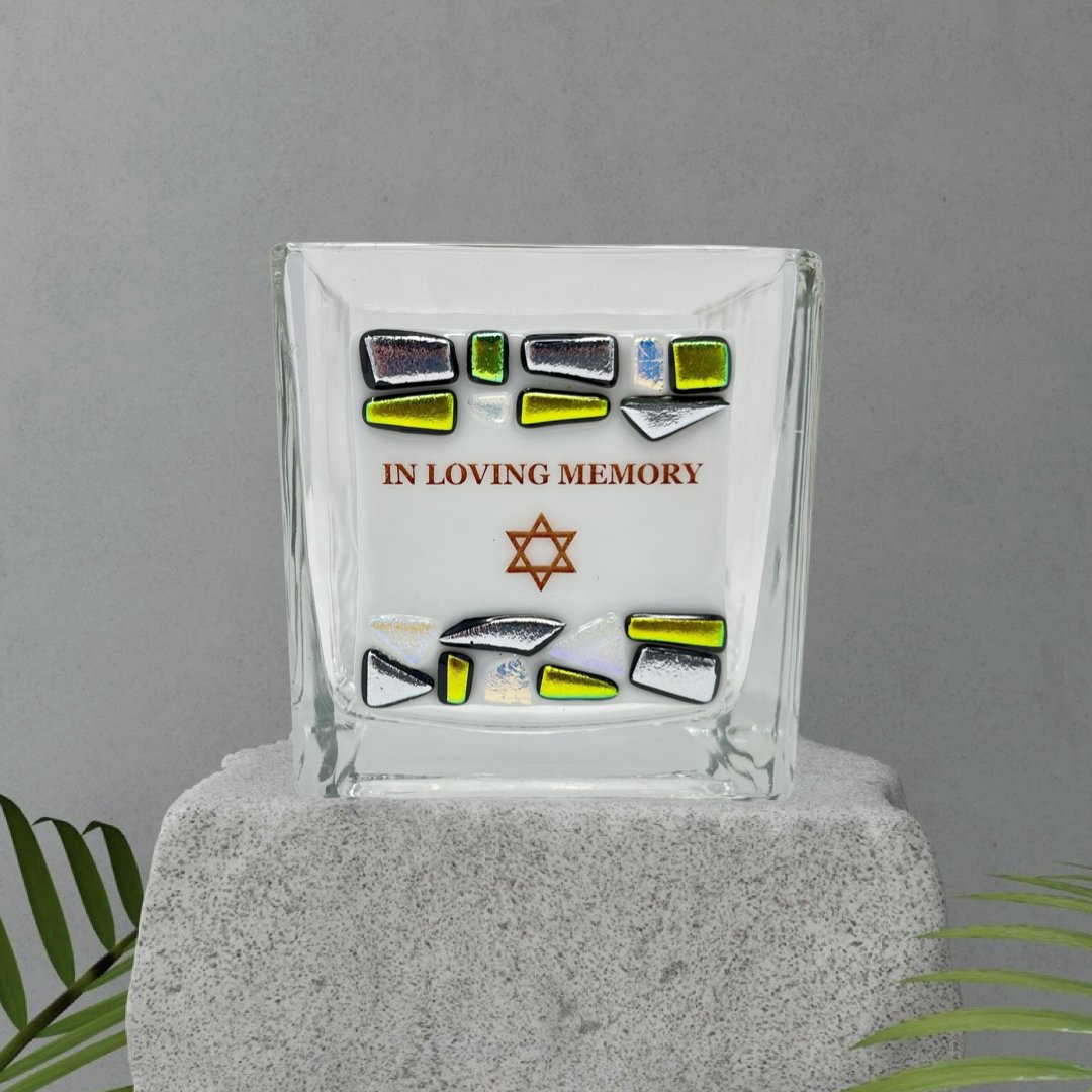Yahrzeit Candle Style 1 - Y.A. Fused Glass -
