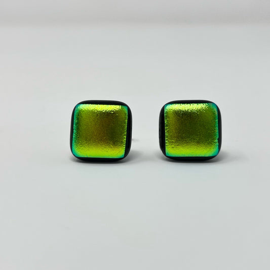 Yellow Gold Cufflinks - Y.A. Fused Glass -