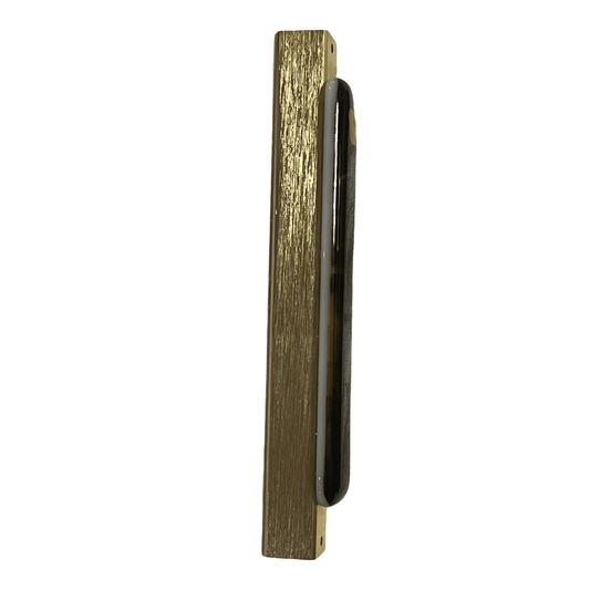 Brown and Black Swirl Mezuzah Case 5.5” - Y.A. Fused Glass - Mezuzah case