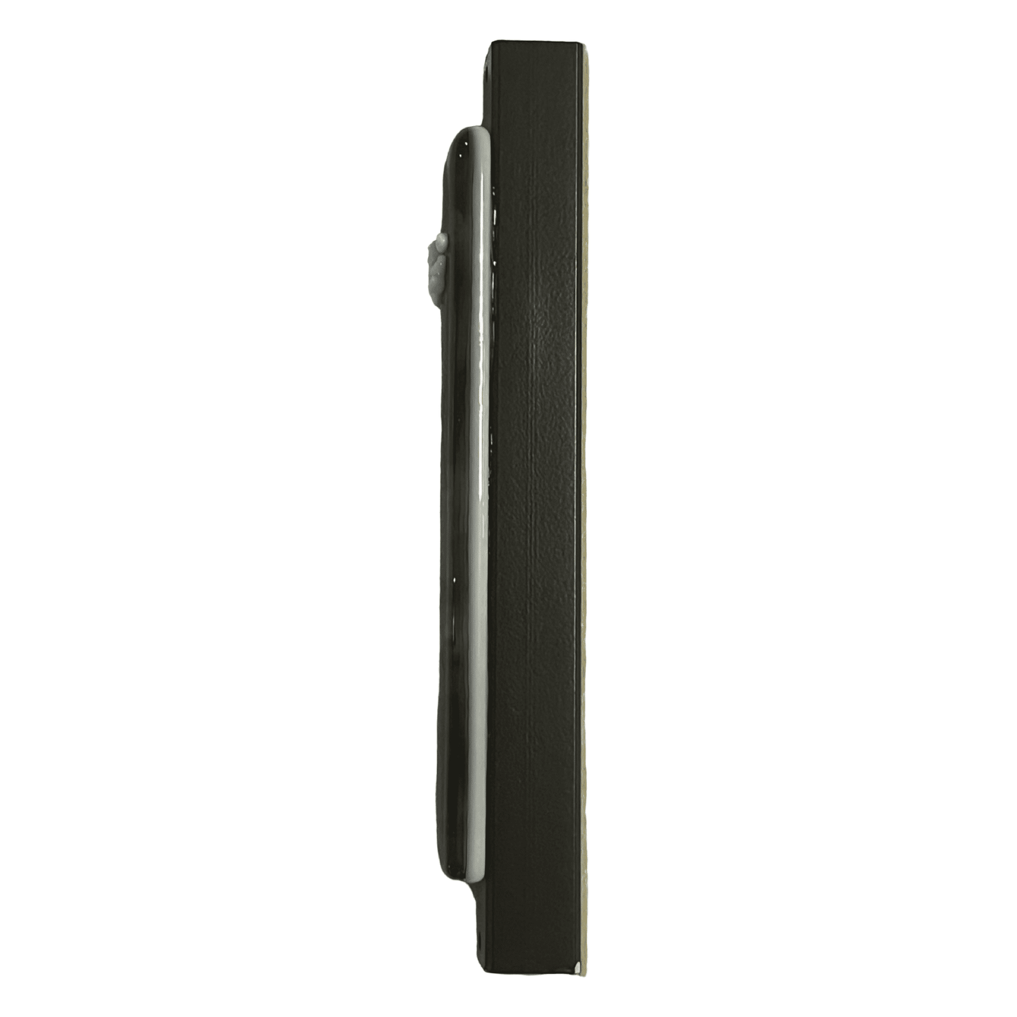 White Shin Black & White Swirl Mezuzah Case 5.5” - Y.A. Fused Glass - 