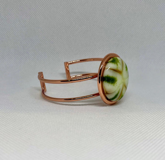 Cuff Bracelet - Y.A. Fused Glass -