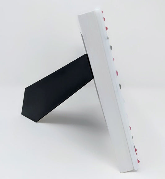 Dotted Style Picture Frame, Pink - Y.A. Fused Glass -