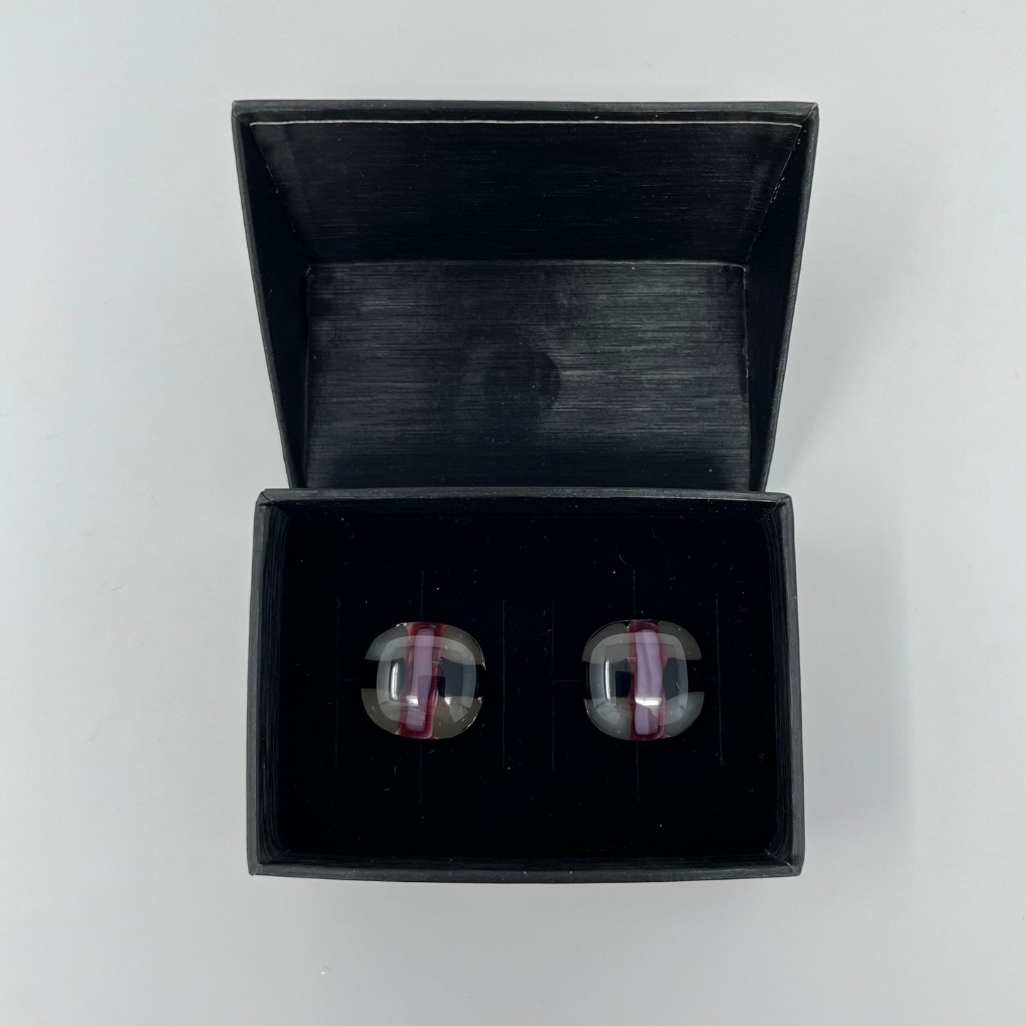 Black, Gray, Purple Cufflinks