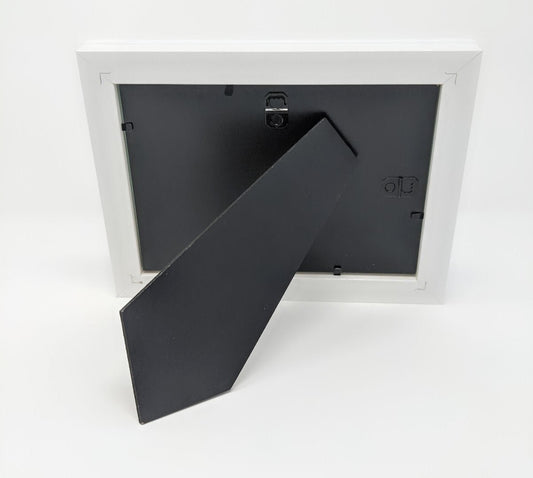 Zag Style Picture Frame, Gray and Pink - Y.A. Fused Glass -