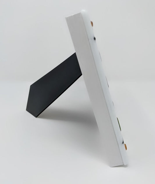 Zig Zag Style Picture Frame, Black - Y.A. Fused Glass -